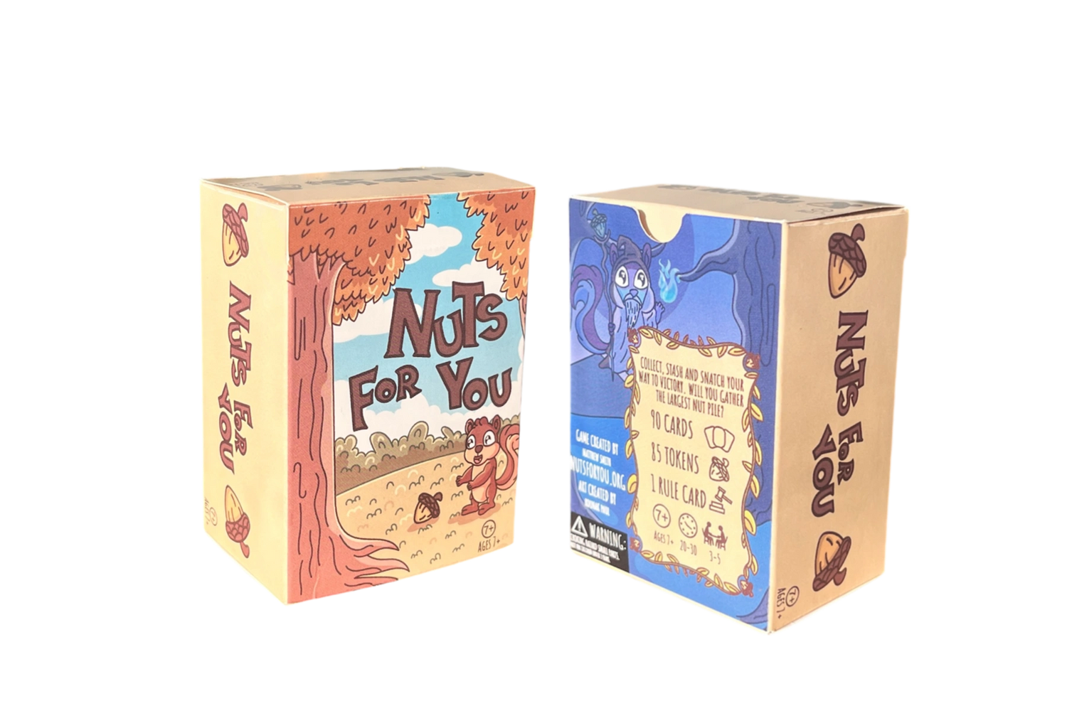 A squirrel themed card game where players compete to collect nuts.