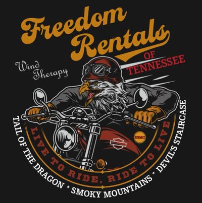 Freedom Rentals of TN, Motorcycle rental. LOGO - Rent a Trike, Rent a Harley