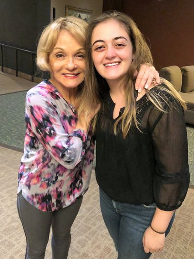 Grace supporting her director Cathy Rigby McCoy at La Mirada Performing Arts in Grumpy Old Men.