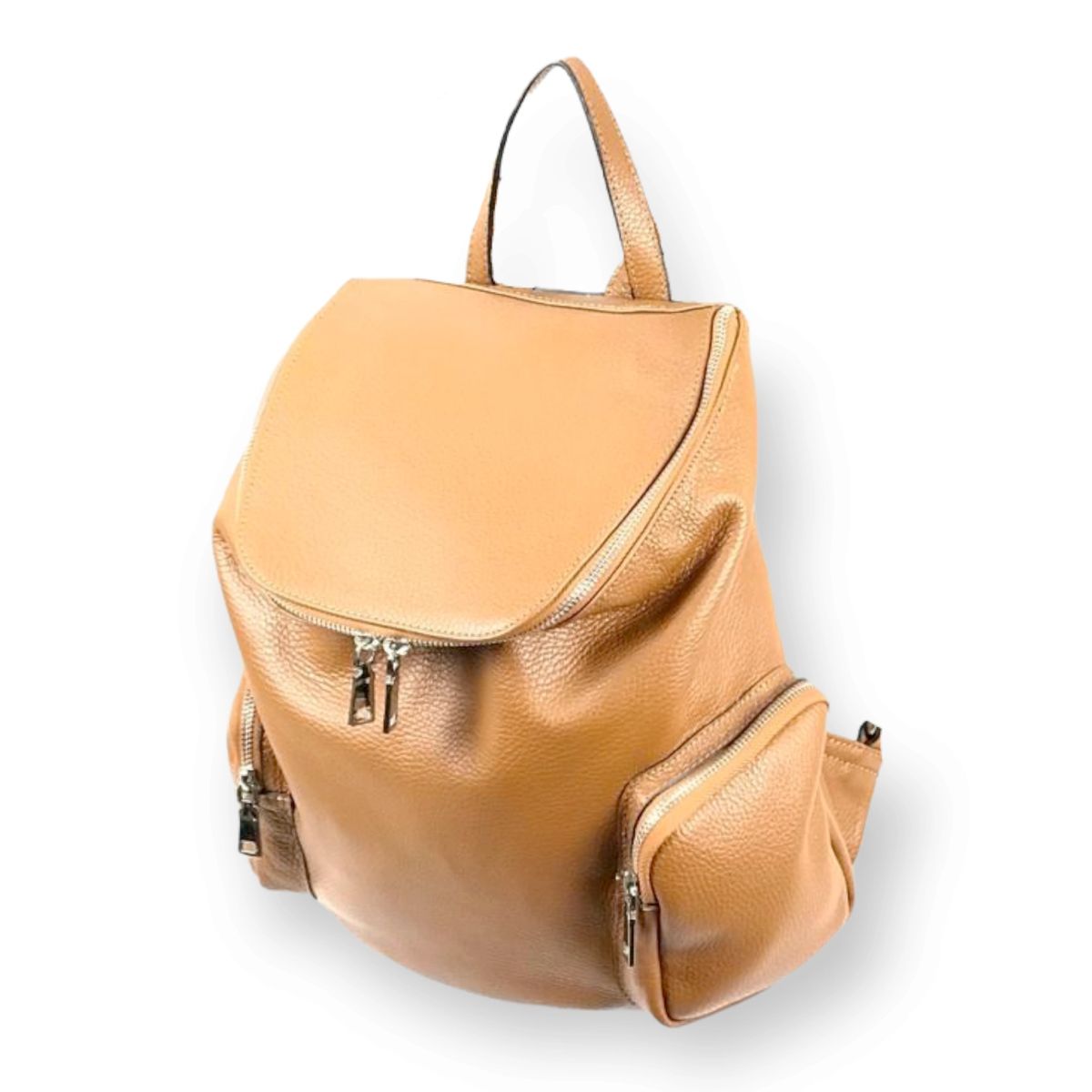 CAMEL Leather Texture Color Backpack by Arteresting Official