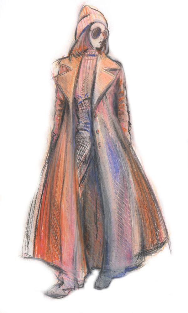 Coat and Hat, Women's Fashion Illustration