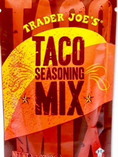 Pic of Trader Joe's taco seasoning package.