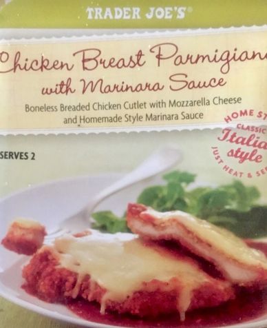photo of Chicken Breast Parmigian with Marinara Sauce from Trader Joes.