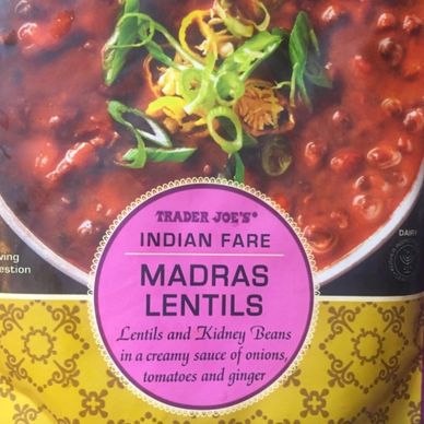 Photo of Madras Lentils sold in a pouch at Trader Joes.