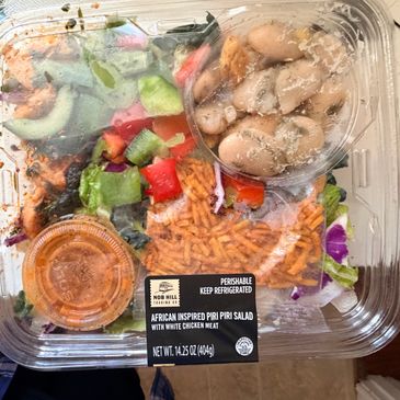 Photo of African inspired salad called Piri Piri from Nob Hill in the Bay Area.