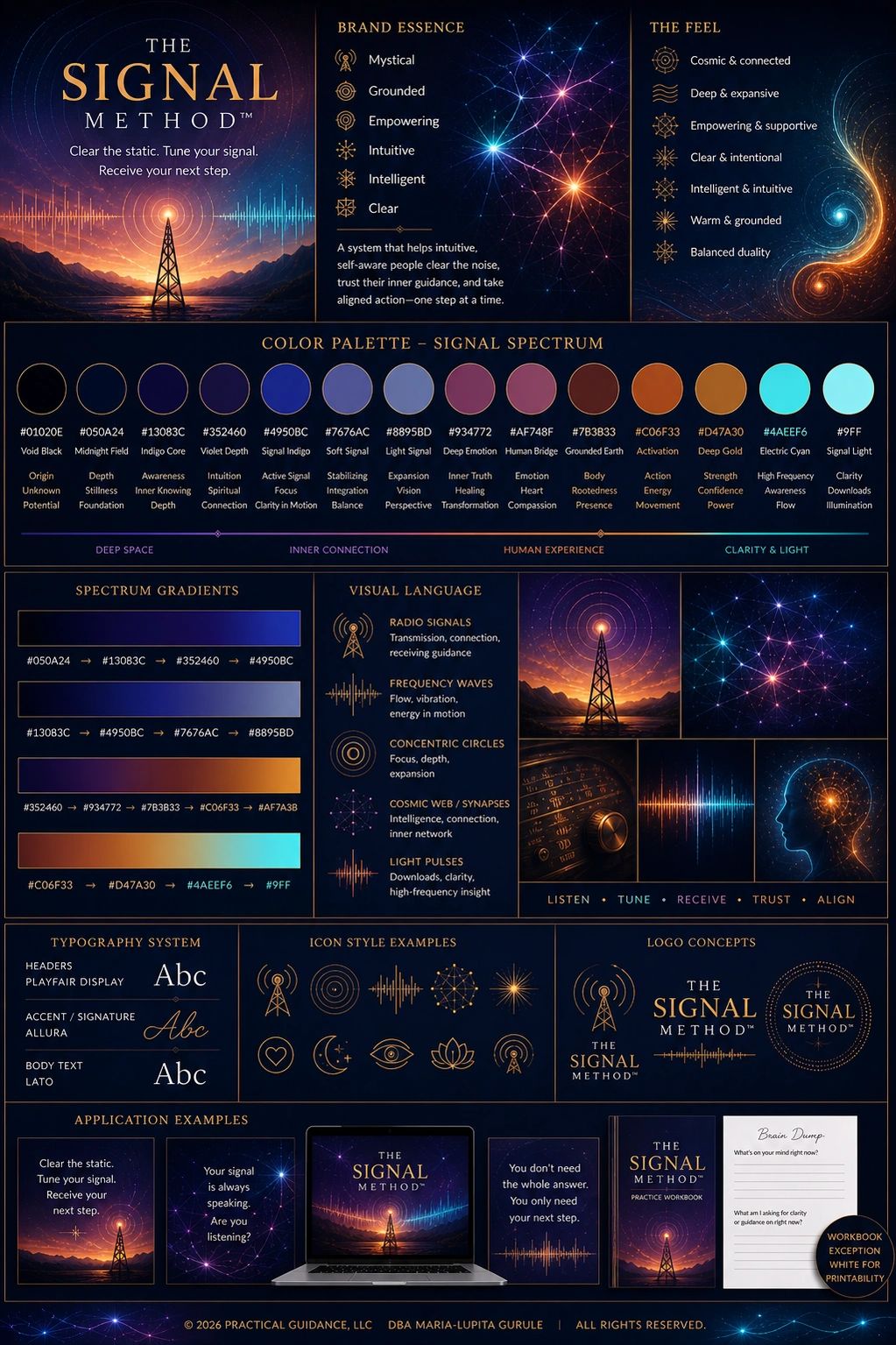 Images, colors, fonts, and brand guide for Lupita.Love