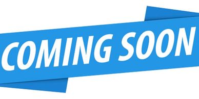 Blue banner with white text saying 'COMING SOON'.