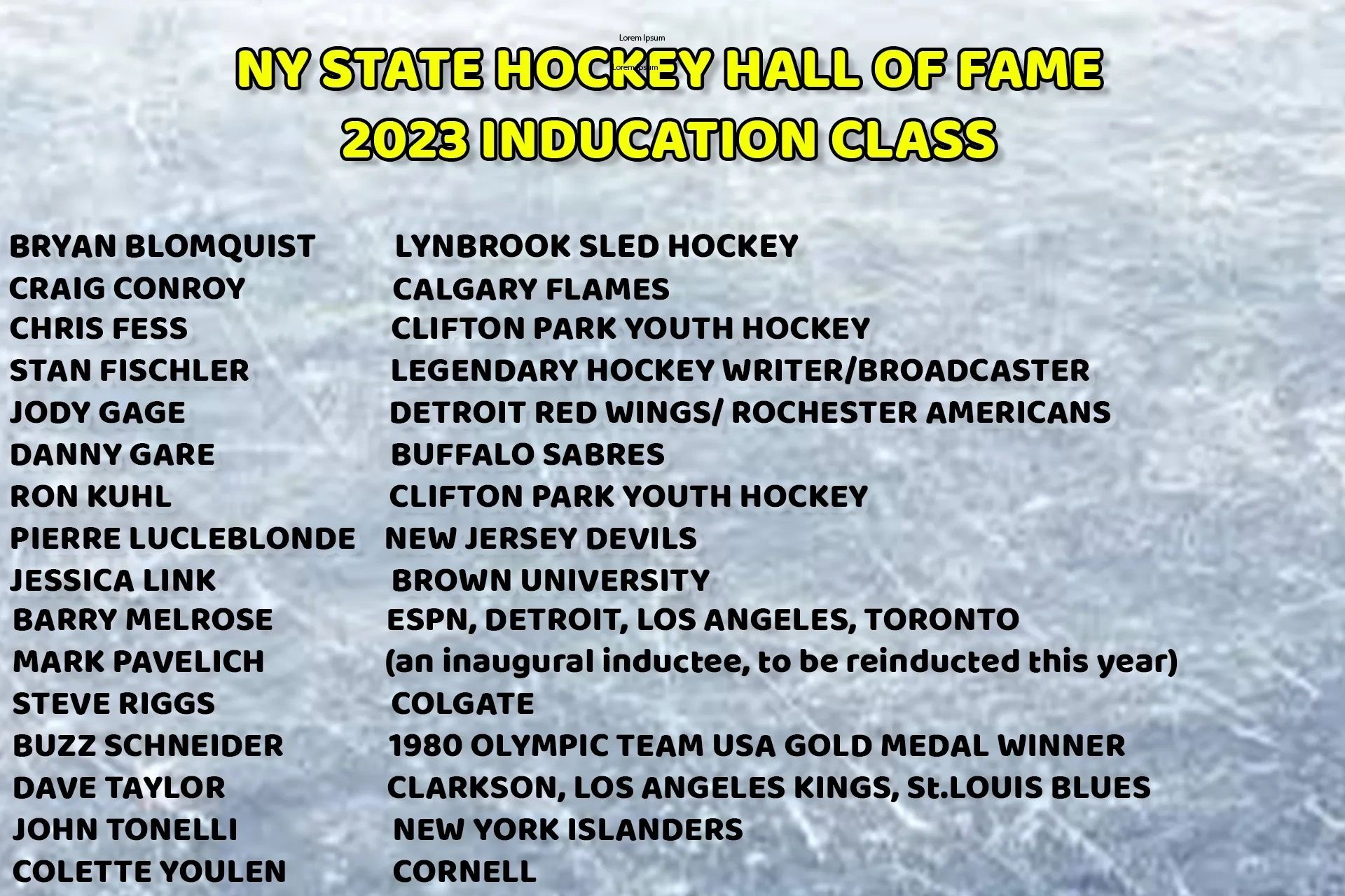 Hockey Hall of Fame - Induction