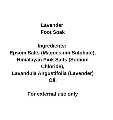 Ingredients for foot soak 