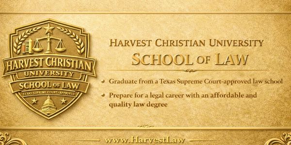 Harvest Christian University School of Law promotes affordable, quality legal education.