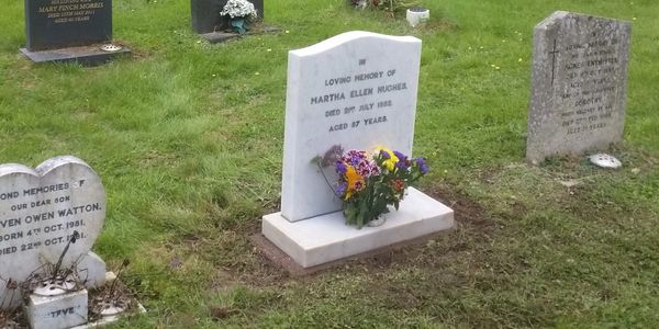 Transformation of a marble headstone renovation in Shropshire