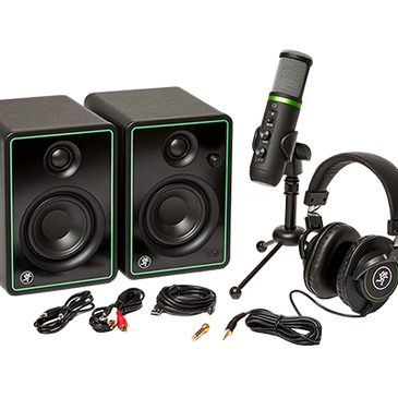 Recording Equipment
Bluetooth Monitor Speakers 
Condenser Microphone
Headphones