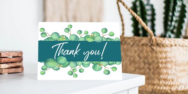 Succulent Thank You Card by Warm Gestures Greeting Card Company