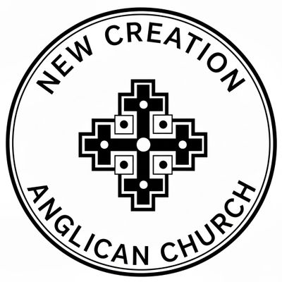 Logo of New Creation Anglican Church with a stylized cross and circular text.