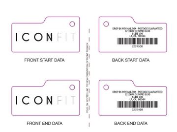 PrintOnTees Custom Plastic Bar Code Key Tags or Membership Tags.
