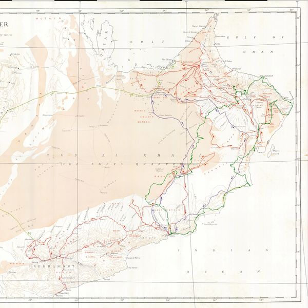 Oman Grand Expedition Route shown in red color 