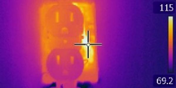 Thermal Image of loose wiring, home inspection home inspector, home inspections