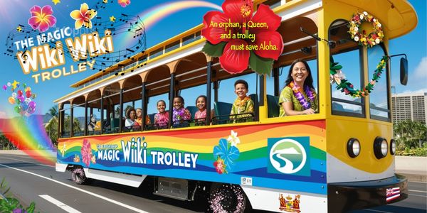 AI rendering of The Magic Wiki Wiki Trolley.Aloha!