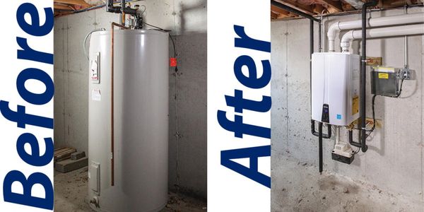 before tank heater, affter tankless heater
