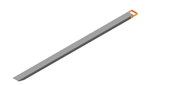 Slip on fork extensions, open bottom. powder coat finish from 60" to 144"