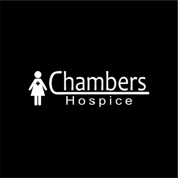 Logo for Chambers Hospice with a medical figure and text.