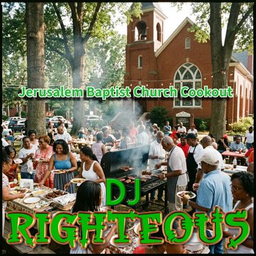 Community cookout at Jerusalem Baptist Church with DJ Righteous.