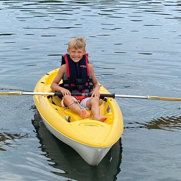 Free kayaks to use...