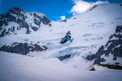 Snowmobile jump Mt Baker