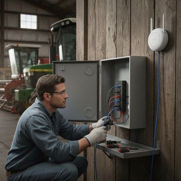 Man installing a switch