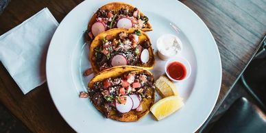 The best tacos in Saint Paul.
Made with fresh homemade tortillas and well marinated protein.