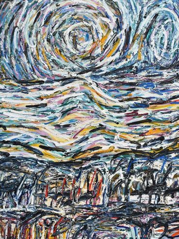 The Night. Oil on canvas, 30 x 40 inches. (not available.)