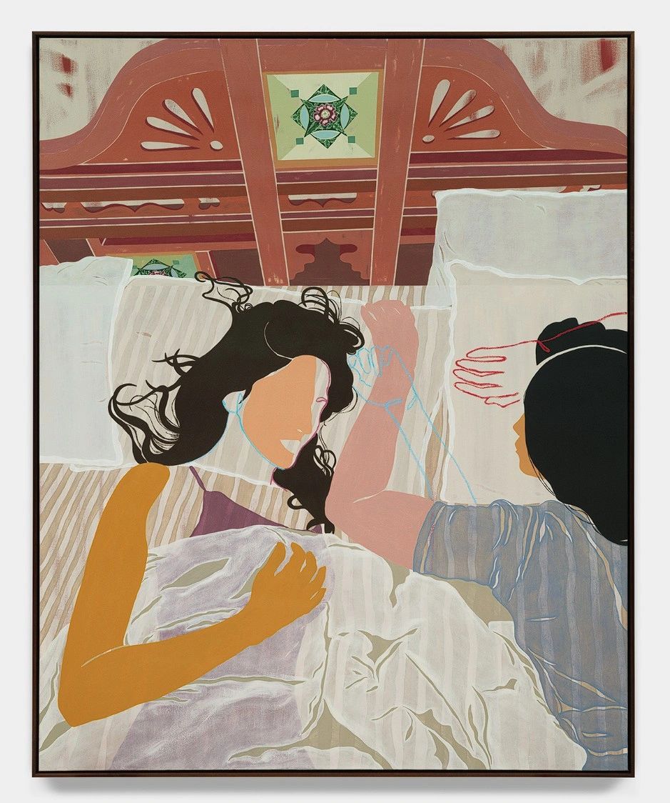 Bring Me Back Home Again (Oil, oil stick, and oil pastel on canvas, 48 x 60 inches)
