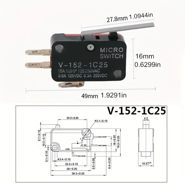 V-152-1c25 Micro Limit Switch