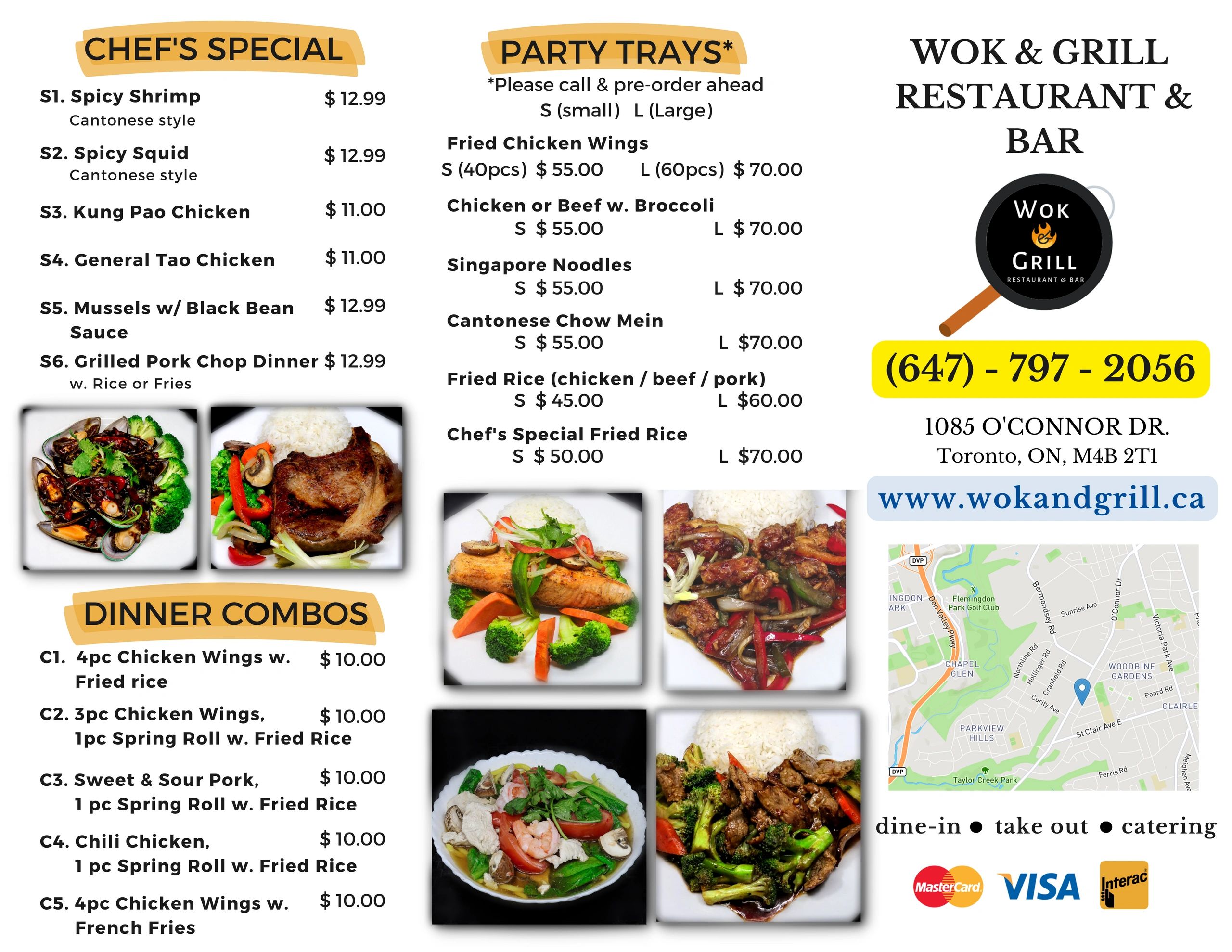 Menu Wok and Grill Restaurant