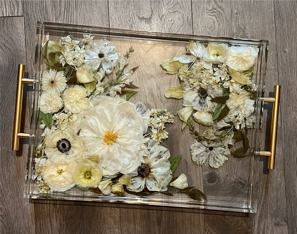 Floral resin tray