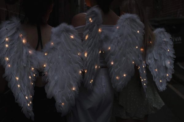 Promo Shot from  97%
Show develop with graduate scheme at LIPA 
Featuring 3 angels and wings