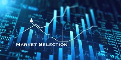 Graphic showing ups and downs of market selection.