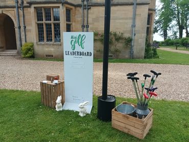 Leader board for Mini Golf 
@Coombe Lodge
#mini golf hire
#portable mini golf
# crazy golf hire

