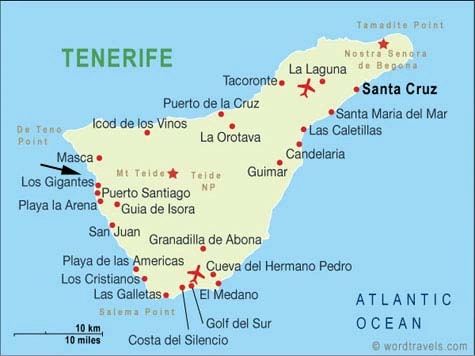 Los Gigantes Tenerife Map Los Gigantes Guide: Sailing With Giants