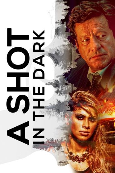 Movie poster for "A Shot in the Dark" featuring two intense characters.