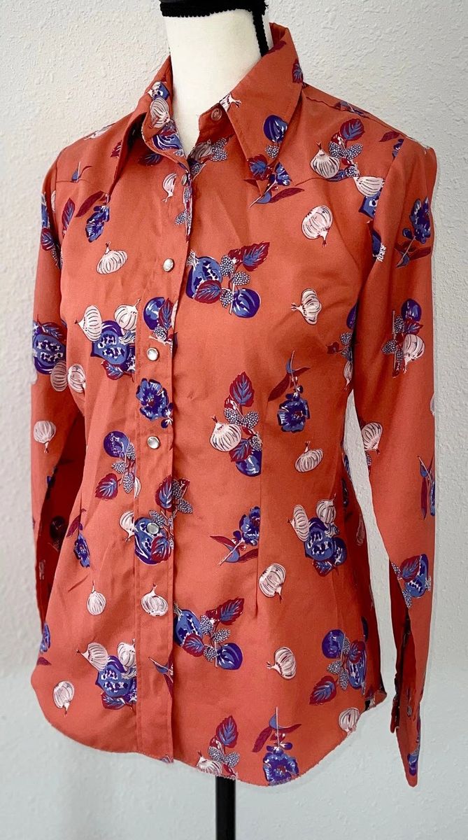 RARE 70s Vintage H Bar C Western Shirt size 34