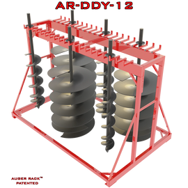 AR-DDY-12 Yard Digger Derrick Auger Rack for storage of digger derrick augers