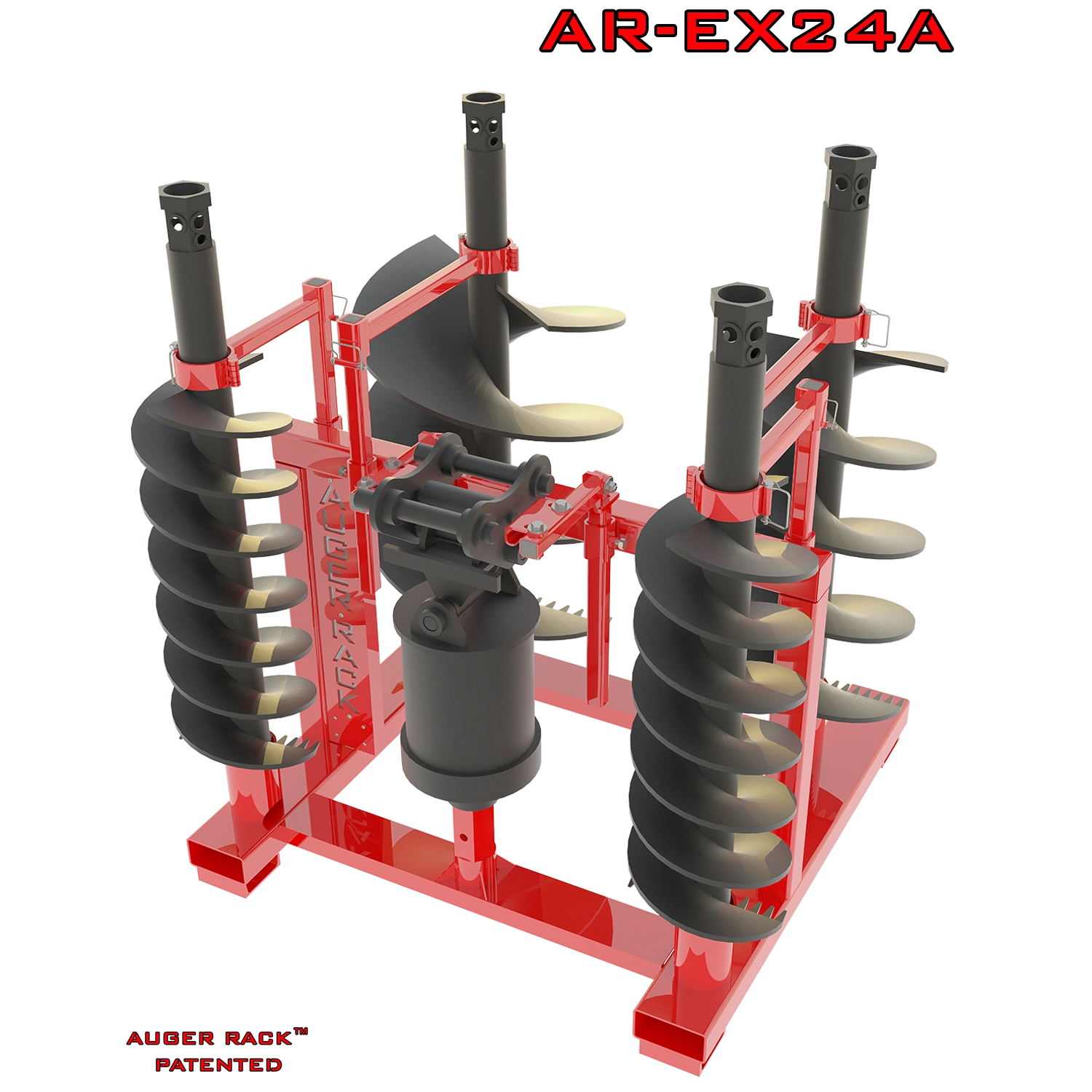 AR-EX24A Excavator Mobile Auger Rack for storage of 24" and smaller augers