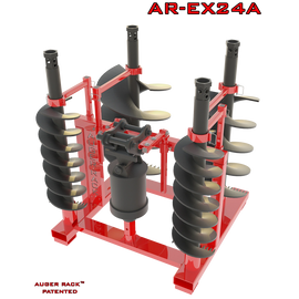 AR-EX24A Excavator Mobile Auger Rack for storage of 24" and smaller augers