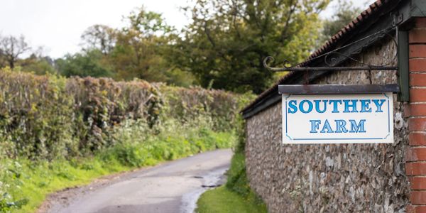 Entrance to Southey Farm, a livery yard in the Blackdown Hills between Taunton Wellington Tiverton 