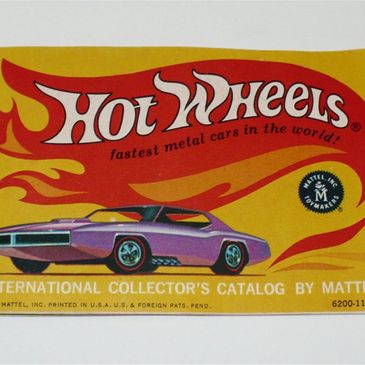 Vintage Hot Wheels catalog cover with a purple car.