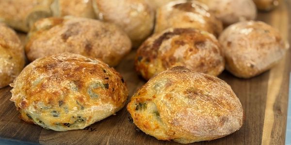 Baby boule sourdough samples.