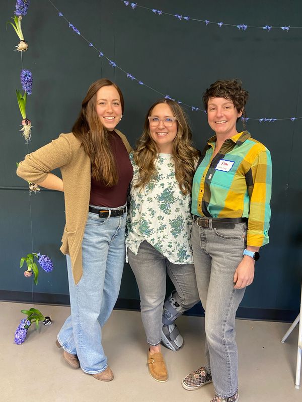 A photo of the three founders of The Sustainable Florist Club