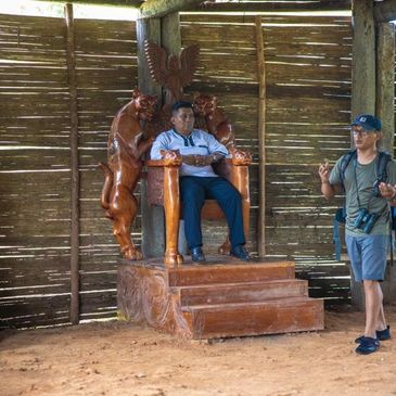 Visiting with Indigenous leader
