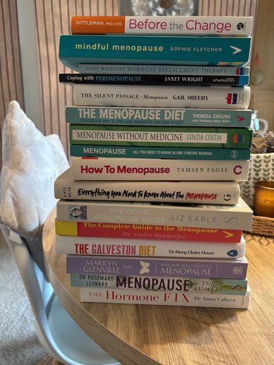 A pile of books stacked up